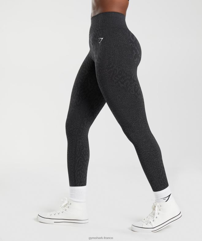 Gymshark adapter les leggings sans couture pour animaux récif | noir femmes 6HF28298
